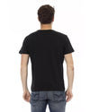 Short Sleeve Round Neck T-shirt with Front Print L Men