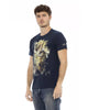 Short Sleeve T-Shirt with Front Print 2XL Men