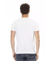 Short Sleeve T-shirt with Round Neck and Front Print 3XL Men