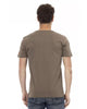 Short Sleeve T-shirt with Round Neck - Front Print L Men