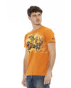 Printed Short Sleeve T-shirt with Round Neck 3XL Men