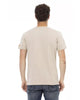 Front Print Short Sleeve T-shirt with Round Neck L Men