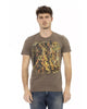 Printed Round Neck Short Sleeve T-shirt L Men