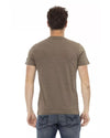 Printed Round Neck Short Sleeve T-shirt XL Men