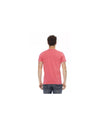 Short Sleeve T-shirt with Round Neck and Front Print L Men