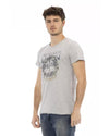 Short Sleeve T-shirt with Round Neck - Front Print L Men