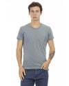 Short Sleeve T-shirt with Round Neck and Chest Pocket Print 2XL Men