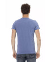 Short Sleeve T-shirt with Round Neck and Front Print XL Men