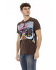 Short Sleeve T-shirt with Round Neck - Front Print M Men