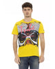 Front Print Short Sleeve T-shirt with Round Neck 3XL Men