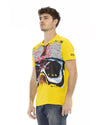 Front Print Short Sleeve T-shirt with Round Neck 2XL Men