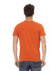 Short Sleeve Round Neck T-shirt with Front Print 3XL Men