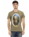 Short Sleeve T-shirt with Front Print 2XL Men