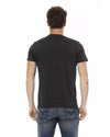 Short Sleeve T-shirt with Round Neck and Front Print L Men