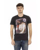 Short Sleeve T-shirt with Round Neck and Front Print M Men