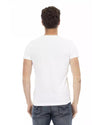 Short Sleeve T-shirt with V-neck and Front Print M Men