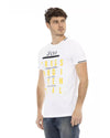 Front Print Short Sleeve T-Shirt with Round Neck XL Men