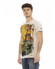 Short Sleeve T-shirt with Round Neck - Front Print M Men