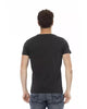 Short Sleeve T-shirt with Round Neck and Front Print M Men