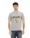 Short Sleeve T-shirt with Front Print 3XL Men