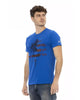 Short Sleeve T-shirt with Round Neck and Front Print L Men