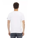 Front Print Short Sleeve T-shirt with Round Neck M Men