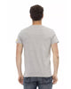 Short Sleeve T-shirt with Round Neck and Front Print XL Men