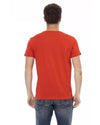 Front Print Short Sleeve T-shirt with Round Neck 2XL Men