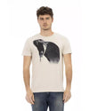 Short Sleeve T-shirt with Round Neck - Front Print M Men