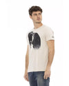 Short Sleeve T-shirt with Round Neck - Front Print M Men