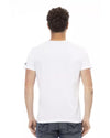 Short Sleeve Round Neck T-Shirt with Front Print L Men