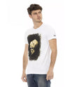 Short Sleeve Round Neck T-shirt with Front Print S Men