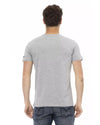 Short Sleeve T-shirt With Round Neck. Front Print. L Men