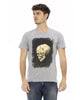 Short Sleeve T-shirt With Round Neck. Front Print. XL Men