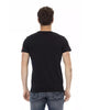 Front Print Short Sleeve T-shirt with Round Neck XL Men