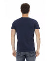 Printed Short Sleeve T-shirt with Round Neck L Men