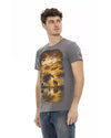 Short Sleeve T-shirt with Front Print 2XL Men