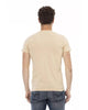 Short Sleeve T-shirt with V-neck and Front Print 2XL Men