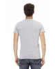 Short Sleeve V-Neck T-Shirt with Front Print M Men