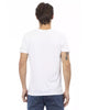 Short Sleeve T-shirt with V-neck and Front Print M Men