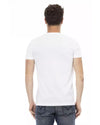 Short Sleeve V-Neck T-shirt with Front Print L Men