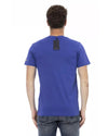 Short Sleeve V-Neck T-shirt with Front Print L Men