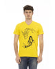 Short Sleeve V-Neck T-shirt with Front Print 3XL Men