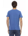 Short Sleeve T-shirt with V-neck and Front Print M Men