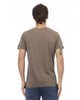 Short Sleeve V-Neck T-Shirt with Front Print L Men