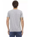 Short Sleeve V-Neck T-shirt with Front Print L Men