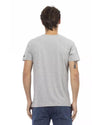 Short Sleeve T-shirt with V-neck and Front Print L Men