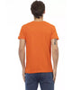 Short Sleeve T-shirt with V-neck and Front Print M Men