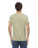 Printed V-neck Short Sleeve T-shirt L Men