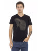 Short Sleeve T-shirt with V-neck and Front Print 3XL Men